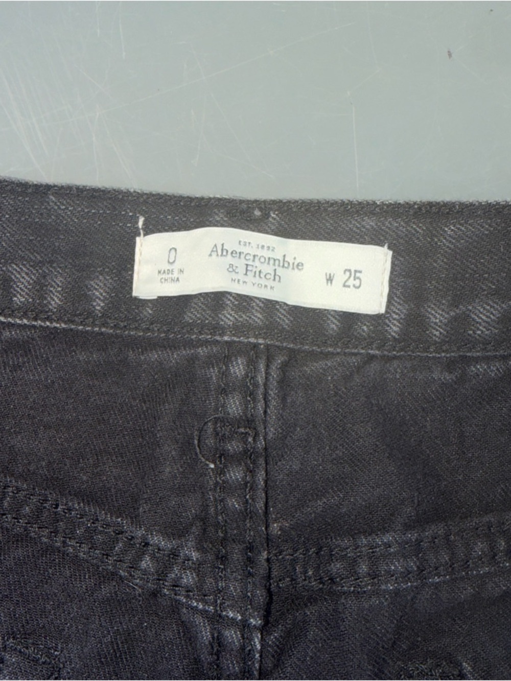 Abercrombie & Fitch Black Distressed Denim Cutoff Shorts - Picture 7 of 12